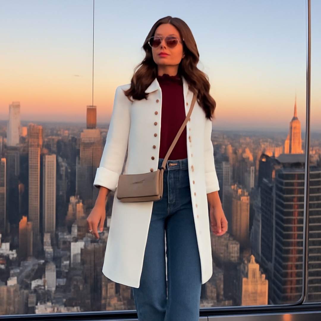 Fashion Winter Jacket Stand Collar double breasted cardigan