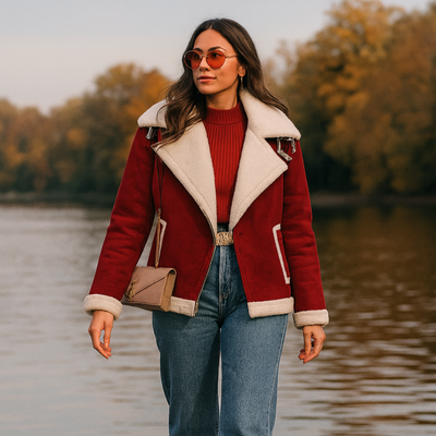 Fashion Winter Jacket Polo Collar casual