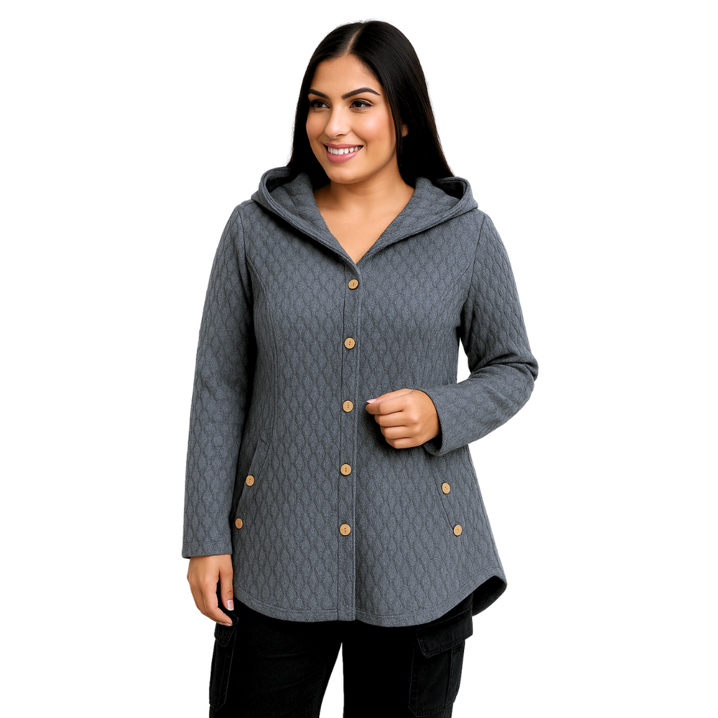 Winter Jacket Long Cotton Park with hood for women