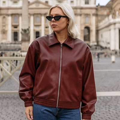 Fashion Winter Jacket Oversized Biker's Leather