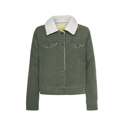 Wool Winter Jacket Ladies Collar Lamb Corduroy Stiiching