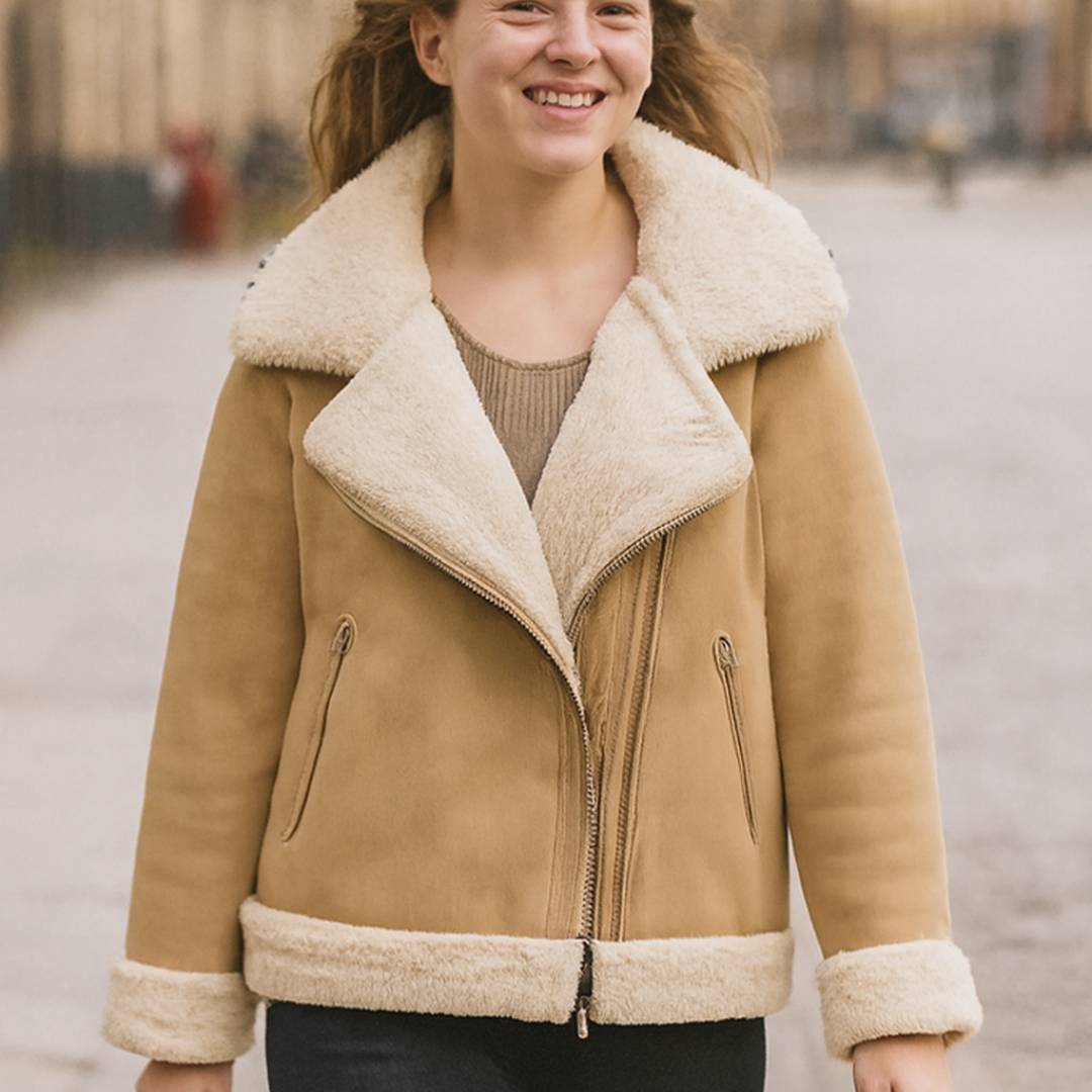 Winter Jacket for Work Short Lamb Velvet