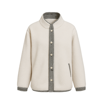 Wool Winter Jacket Lamb on Both sides short Thick Warm Cotton