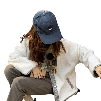 Wool Winter Jacket Lamb on Both sides short Thick Warm Cotton