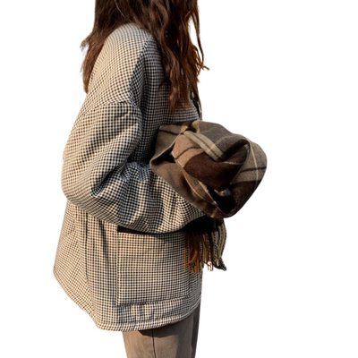 Wool Winter Jacket Lamb on Both sides short Thick Warm Cotton