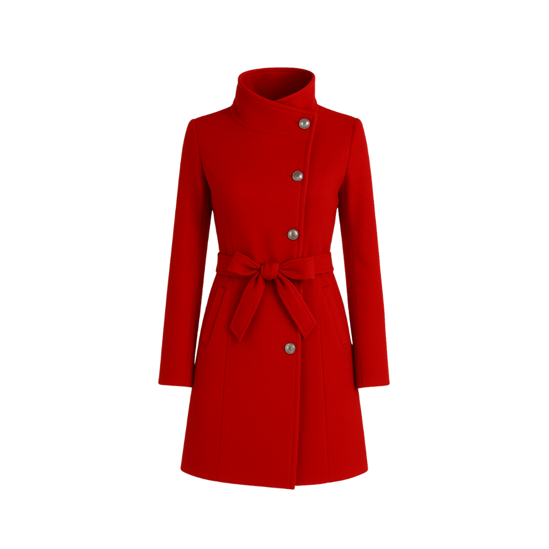 Wool Winter Jacket Lapel Trench Overcoat Outwear