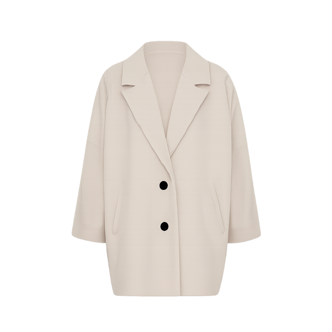 Wool Winter Jacket Plus size Long Warm Elegant Vintage