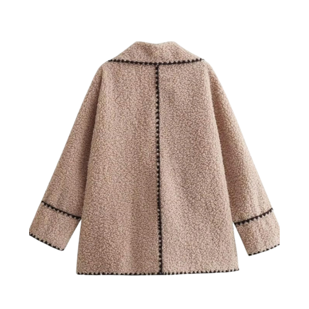 Wool Winter Jacket Plush Faux Fur