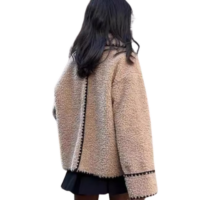 Wool Winter Jacket Plush Faux Fur