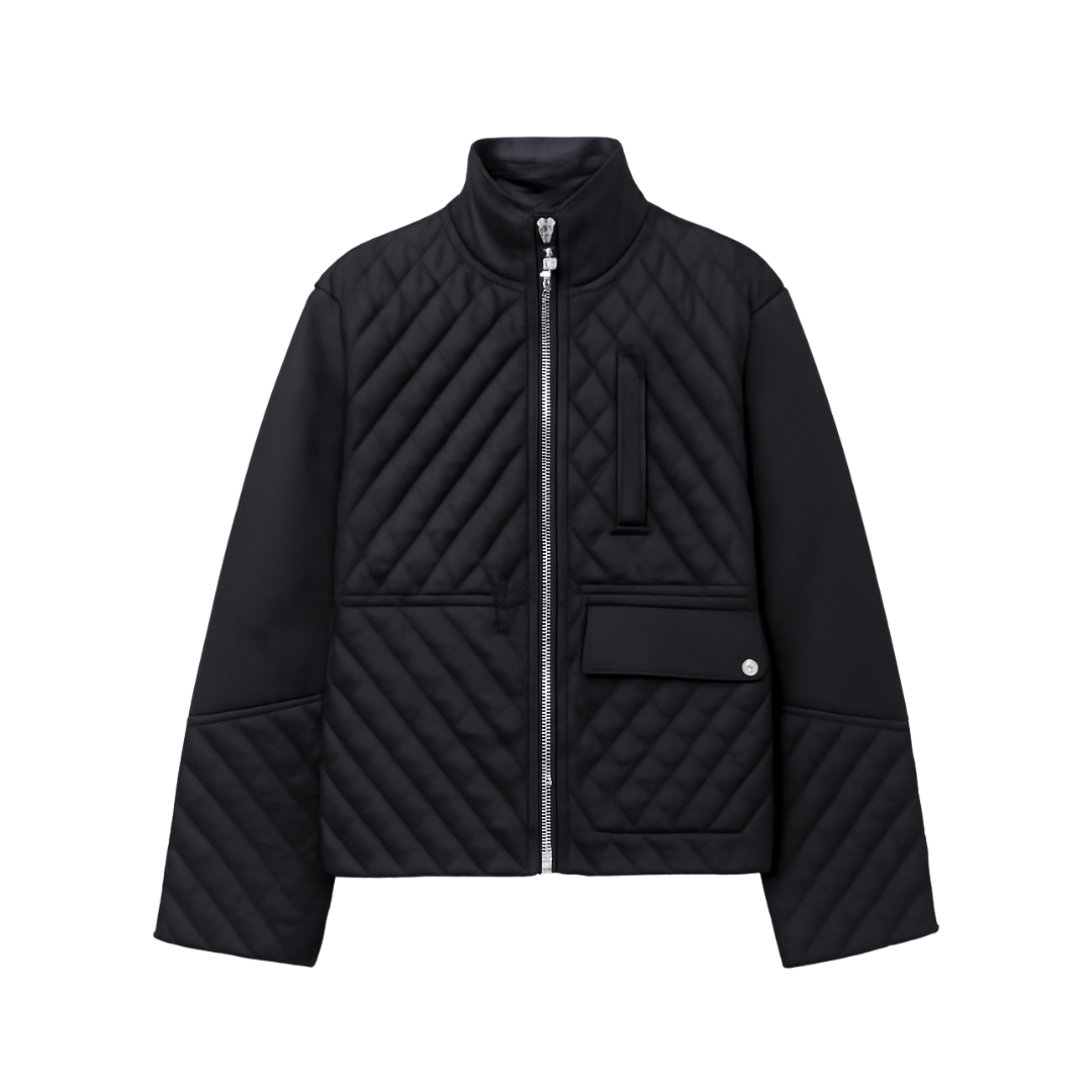Winter Jacket Black Nordic Style New zipper