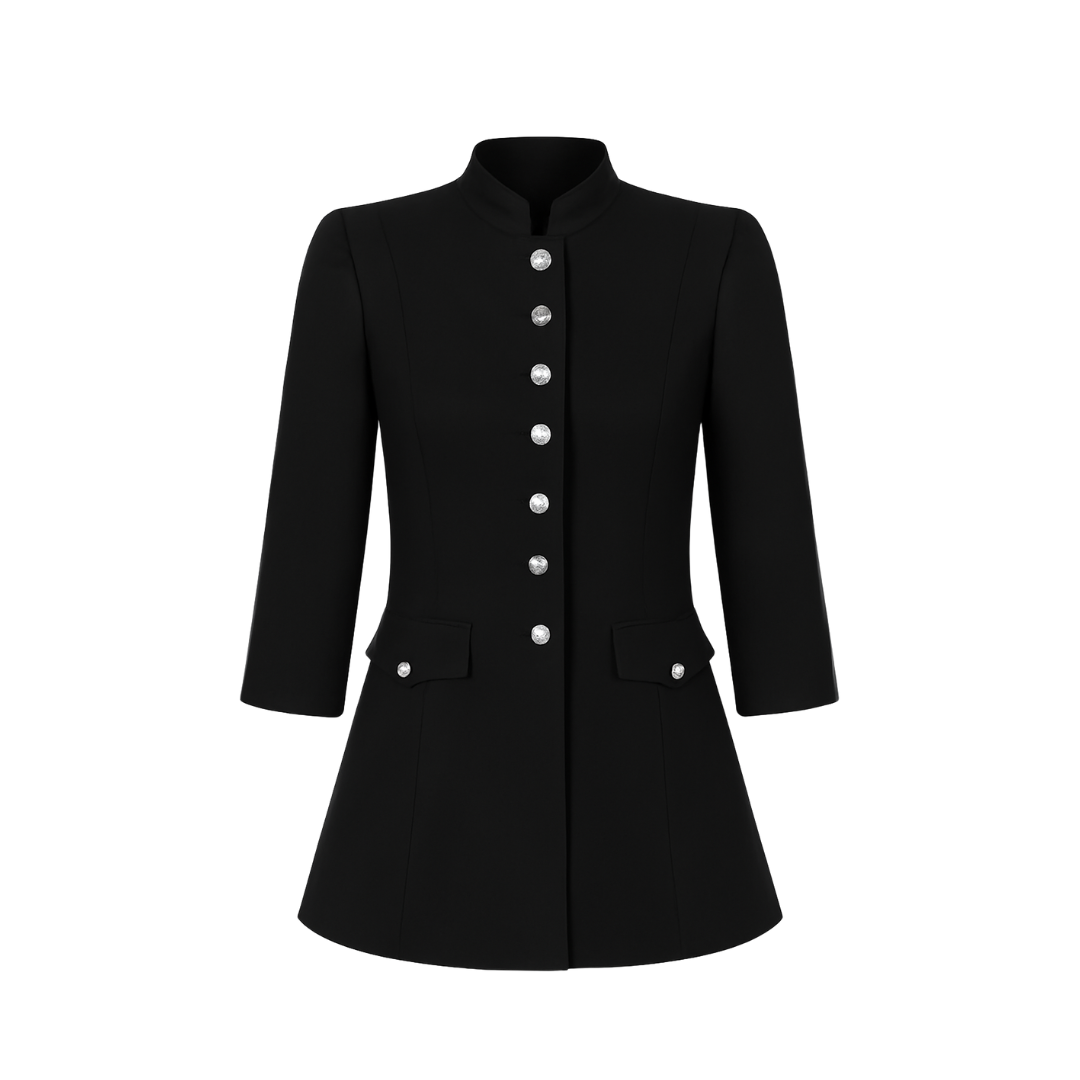 Fashion Winter Jacket Stand Collar double breasted cardigan