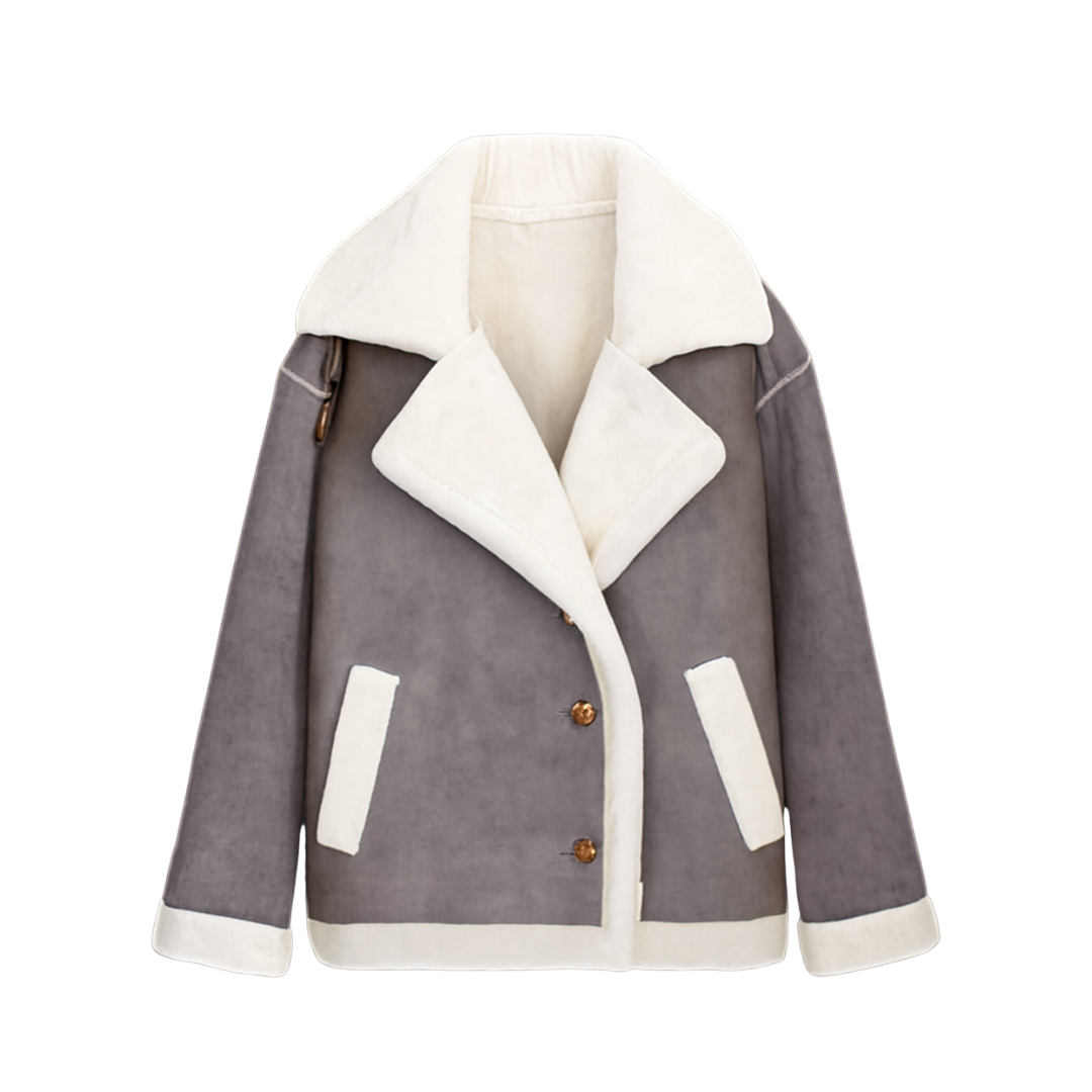 Fashion Winter Jacket Polo Collar casual